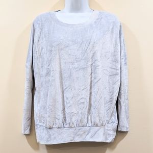 Silver Gray Bamboo Velvet Lounge Top